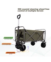 Outdoor Garden Park Utility kids wagon portable beach trolley cart camping foldable with big wheels folding wagon