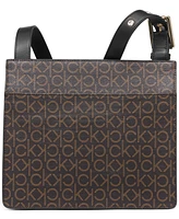 Calvin Klein Havana Flap Signature Small Messenger Bag