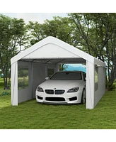 Simplie Fun Carport 10' x 20' Portable Garage, Heavy Duty Car Port Canopy with 2 Roll