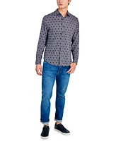 Society of Threads Men's Performance Stretch Circle-Print Shirt