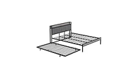 Slickblue Queen Metal Platform Bed Frame with Twin Trundle Versatile Space-Saving Solution