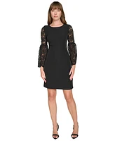 Tommy Hilfiger Women's Lace-Sleeve Sheath Dress