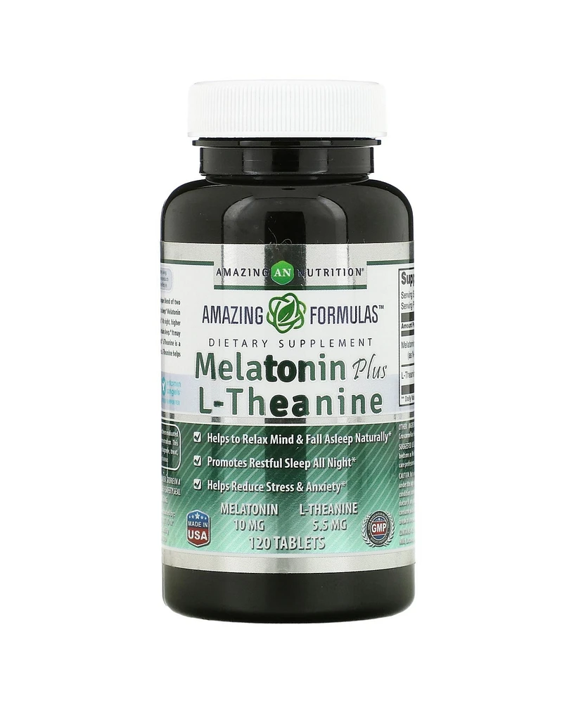 Amazing Nutrition Melatonin Plus L-Theanine 10 mg