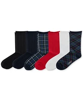 Lauren Ralph Lauren Women's 6-Pk. Plaid Roll-Top Slack Socks