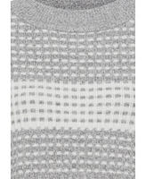 Olsen Women's Long Sleeve Grid Stitch Sweater