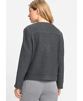 Olsen Women's Cropped Boiled Wool Blend Jacket