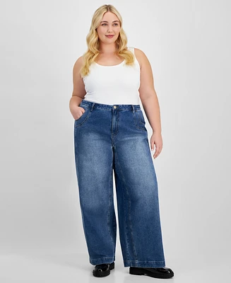 And Now This Trendy Plus High-Rise Seamed Front Jeans, Exclusively at Macy's