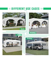 10'x20' Pop Up Canopy Tent with 6 Sidewalls, Ez Pop Up Outdoor Canopy for Parties, Waterproof Commercial Tent with 3 Adjustable Heights, Carry Bag, 6