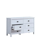 Modern 6-Drawer Dresser with Interlock System and Chic Design