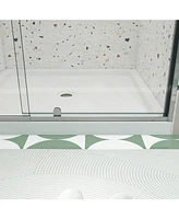 38-42" W x 71" H Piovt Swing Glass Shower Door, Pivot Frame Sliding Shower Door with 1/4" (6mm) Clear Sgcc Tempered Glass