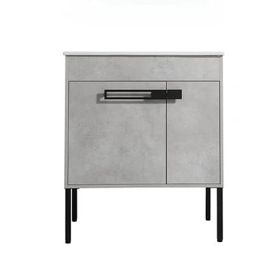 30 Inch Bathroom Vanity, Freestanding Bathroom Vanity or Floating is Optional Conversion, 3018-00330CG-1(Kd-Packing)-Excluding Sink