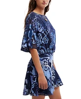 Free People Women's Manuka Velvet Burnout Mini Dress