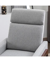 Slickblue Wood-Framed Upholstered Recliner Chair for Comfortable Seating and Stylish Home Decor