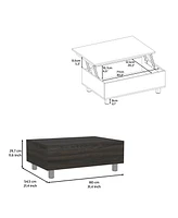 Depot E-Shop Aran Lift Top Coffee Table, Storage Compartment