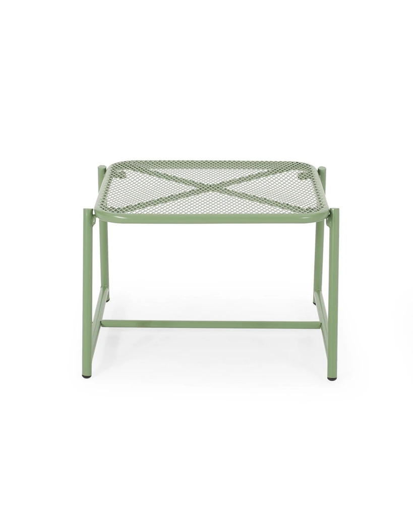 Simplie Fun Modern Mesh Top Side Table For Outdoor Use