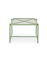 Simplie Fun Modern Mesh Top Side Table For Outdoor Use