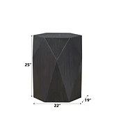 Simplie Fun Hanniel End Table, Black Finish