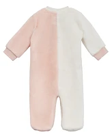 Guess Baby Girl Plush Velour Footed Zip Coverall