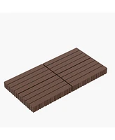 2FT Patio Deck Tiles, Diy Module Interlocking Decking Tiles Floor Tile, Easy and Quick Installation Court Tiles for Porch Poolside Balcony Backyard 24