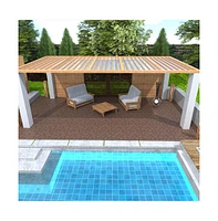 Simplie Fun Stone Style 12" Patio Deck Tiles, Diy Module Interlocking Decking Tiles Floor Tile, Easy and Quick Installation Court Tiles for Porch Pool