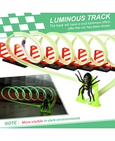 Track Builder Diy Loop Kit with Luminous Effect Spider Model Pull-back Car