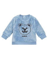 Guess Baby Boy Plush Velour Top and Pant, 2-Piece Set