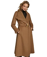 Donna Karan New York Women's Belted Wing-Collar Coat