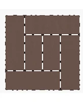 Streamdale Furniture Zz Style 12" Patio Deck Tiles, Diy Module Interlocking Decking Tiles Floor Tile, Easy and Quick Installation Court Tiles for Porc