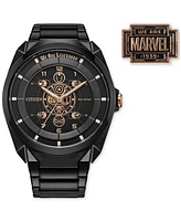 Citizen Eco-Drive Men's Marvel Legends 85th Anniversary Black-Tone Stainless Steel Bracelet Watch 43mm Boxed Set