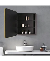 Streamdale Furniture 2028 inch Gold Metal Framed Wall mount or Recessed Bathroom Medicine Cabinet with Mirror