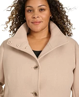 Calvin Klein Womens Plus Walker Coat, Created for Macys