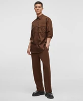 Mode of One Men's Long-Sleeve Button-Front Utility Shirt, Exclusively at Macy's