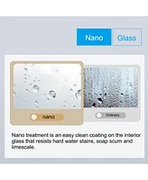 Streamdale Furniture Glass shower door, sliding door, with 5/16" tempered glass and Matted Black finish 4874