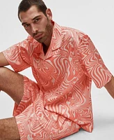 Mode Of One Mens Distorted Wave Camp Shirt Relaxed Fit Shorts Exclusively At Macys