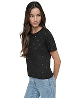 Dkny Jeans Women's Studded Short-Sleeve T-Shirt