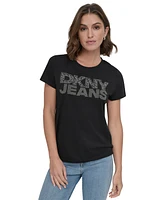 Dkny Jeans Women's Studded Logo T-Shirt 