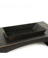 37-Inch Rectangular Metal Outdoor Wood Burning Fireplace