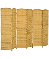 Streamdale Furniture 6 Panel Room Divider, 6' Tall Folding Privacy Screen, Hand