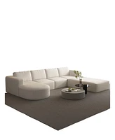 Streamdale Furniture 104.3270.86 Modular Sectional Sofa Sleeper Couch, Sectional Sofa with Chaise and Ottoman, Convertible U Shaped Modular Sofa Set.