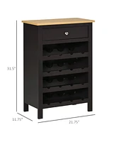 Simplie Fun Wine Bar Cabinet, Modern Buffet Cabinet with 16