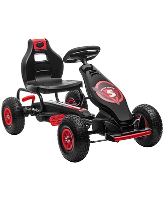 Streamdale Furniture Kids Pedal Go Kart Ride-on Toy with Ergonomic Comfort, Pedal Car with Tough, Wear-Resistant Tread, Go Cart Kids Car for Boys & Gi