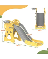 Streamdale Furniture 3-in-1 Toddler Slide with Climber, Hoop, and Duck Pattern