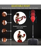 Simplie Fun Free Standing Punching Bag with Stand and Boxing Gloves, Height Adjustable Boxing Bag Set, For Training, Exercise, Fitness & Stress Relief