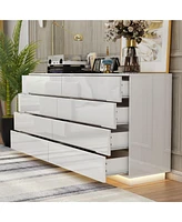Homsee 8-Drawer Chest of Drawers Storage Organizer With Led Lights