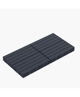 Streamdale Furniture 2FT Patio Deck Tiles, Diy Module Interlocking Decking Tiles Floor Tile, Easy and Quick Installation Court Tiles for Porch Poolsid