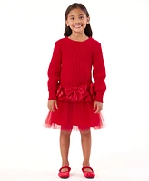 Bonnie Jean Toddler Girls Rib Sweater Knit Dress