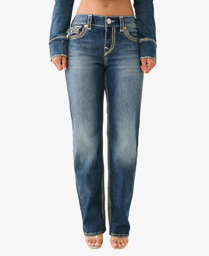 True Religion Women's Ricki Super Relaxed Straight Jeans