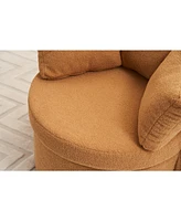 Slickblue Fabric Swivel Storage Chair with Back Cushion for Stylish Living Room Seating