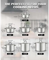 Cook N Home 5.5-Quart Stainless Steel Stockpot with Glass Lid