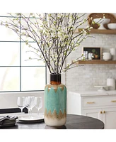 LuxenHome Ocean Ombre Stoneware Vase